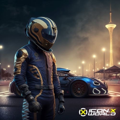 visuel du jeu web3 de course icon.x world