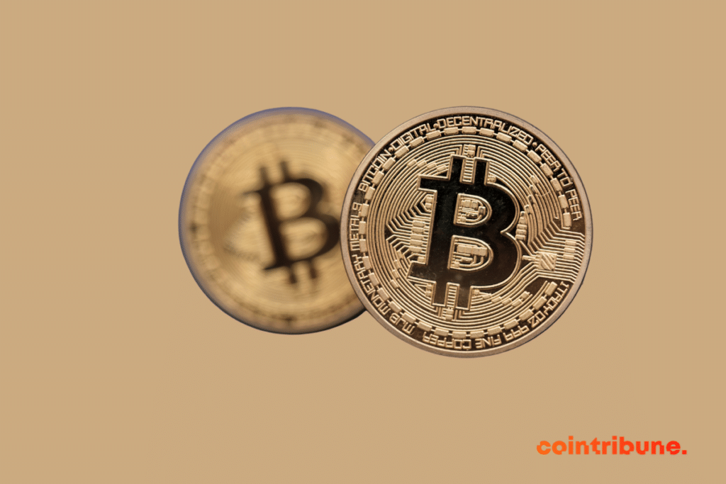 Des pièces de bitcoin