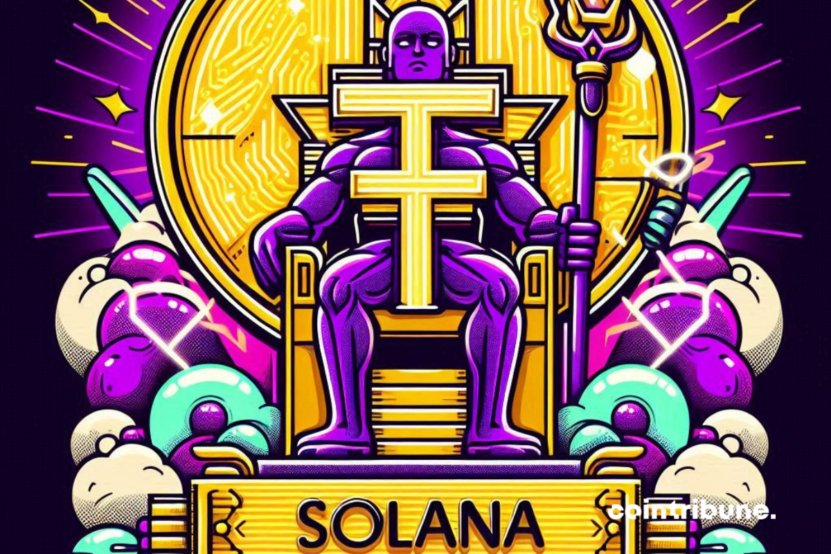 Caricature d'ETF Solana
