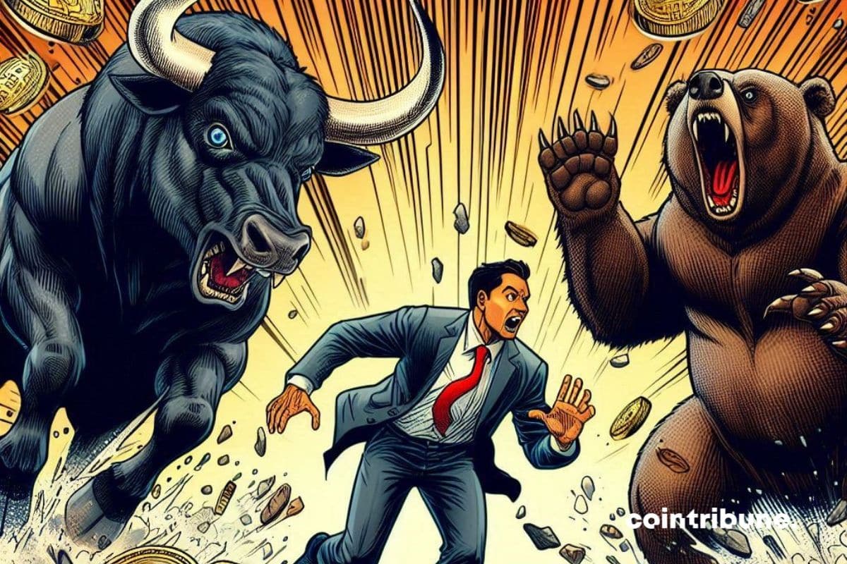 Un toro y un oso persiguen a un inversor en bitcoin