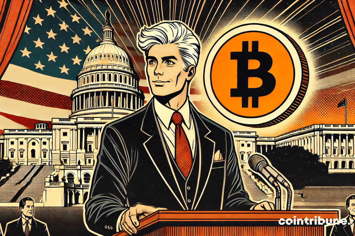 Scott pronuncia un discurso a favor del cripto frente al Capitolio