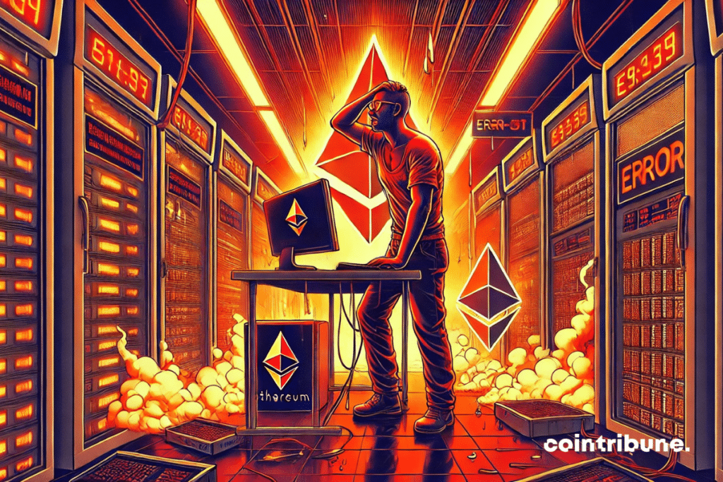 la salle des serveurs Ethereum en surchauffe