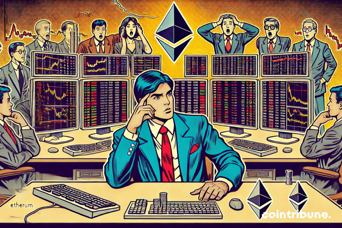 Crypto : the trader's uncertainty in the face of contradictory signals from the Ether options market.