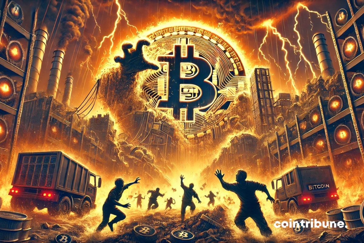 Mineros de bitcoin equipados huyen del desastre