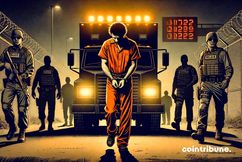 Sam Bankman-Fried PDG de la bourse crypto FTX qui est transféré.