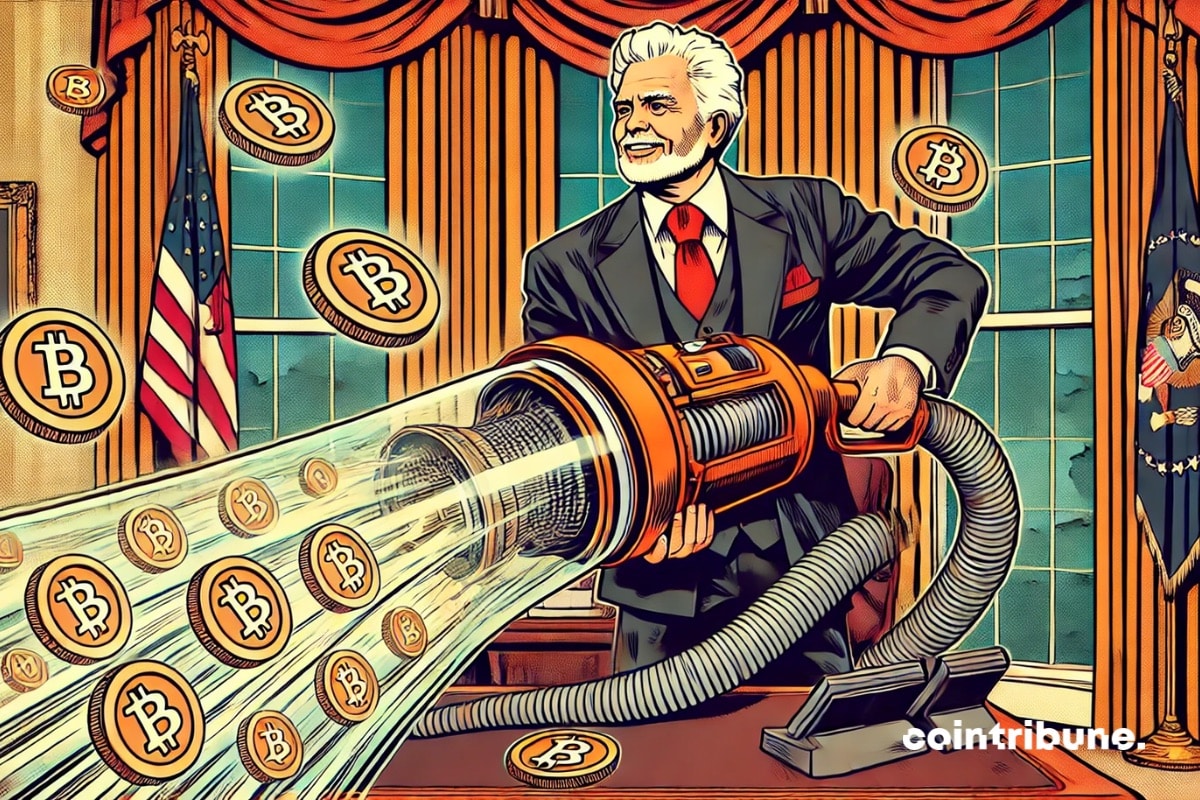 Un président américain qui aspire de grandes quantités de bitcoins