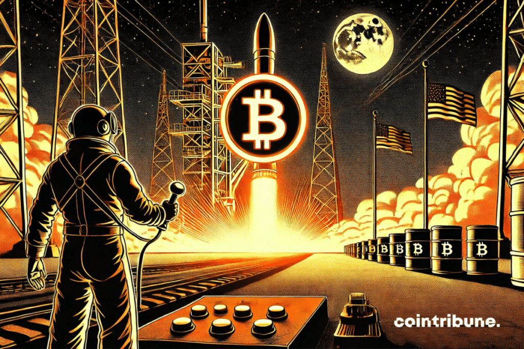 Bitcoin en la plataforma de lanzamiento: una escena tensa y simbólica en la que la posible remontada pende de un solo gesto