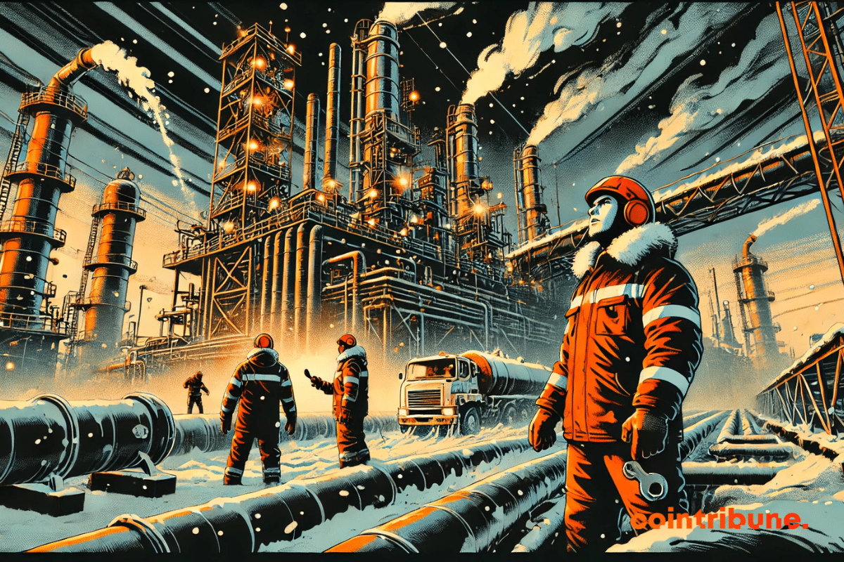 Une raffinerie de pétrole en Sibérie.