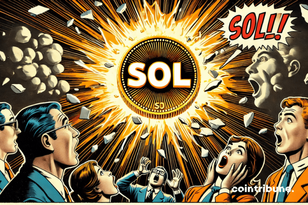 Traders ébahis en contemplant le jeton Solana