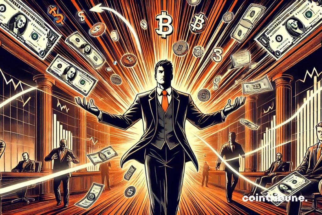 Um executivo da BlackRock com moedas de prata arrecadadas no primeiro trimestre de 2025 graças à cripto