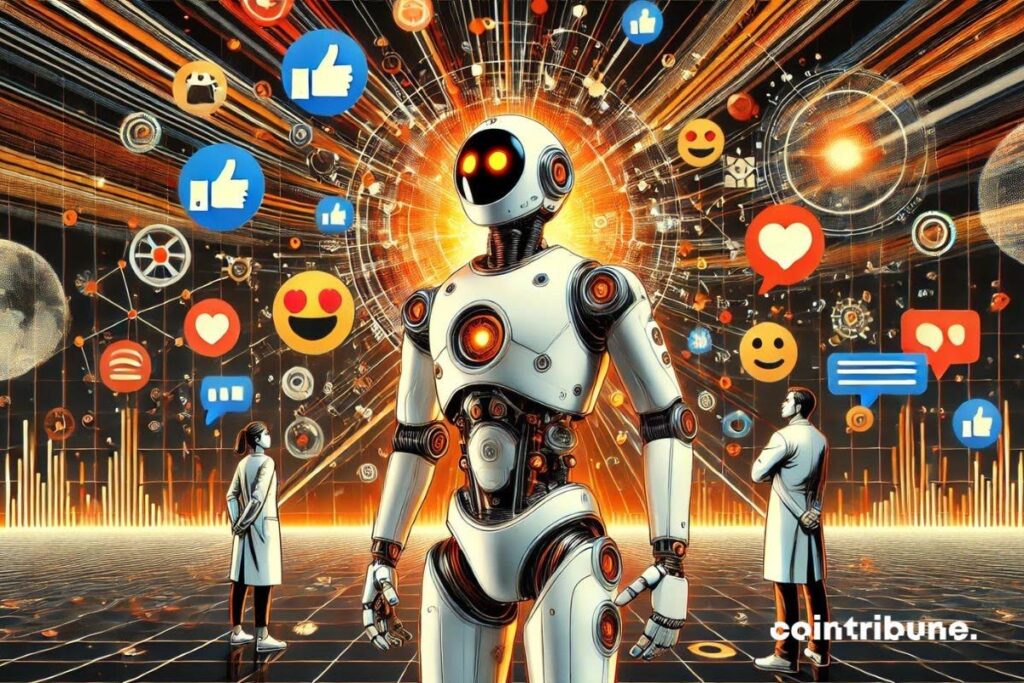 Un robot de OpenAI preparándose para las redes sociales.