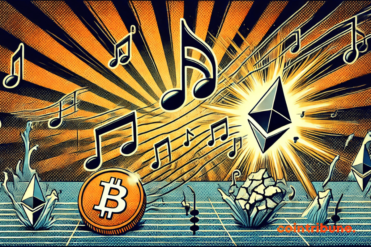 Bitcoin, Ethereum e notas musicais