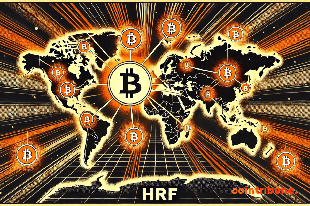 Map of the world networked by Bitcoin