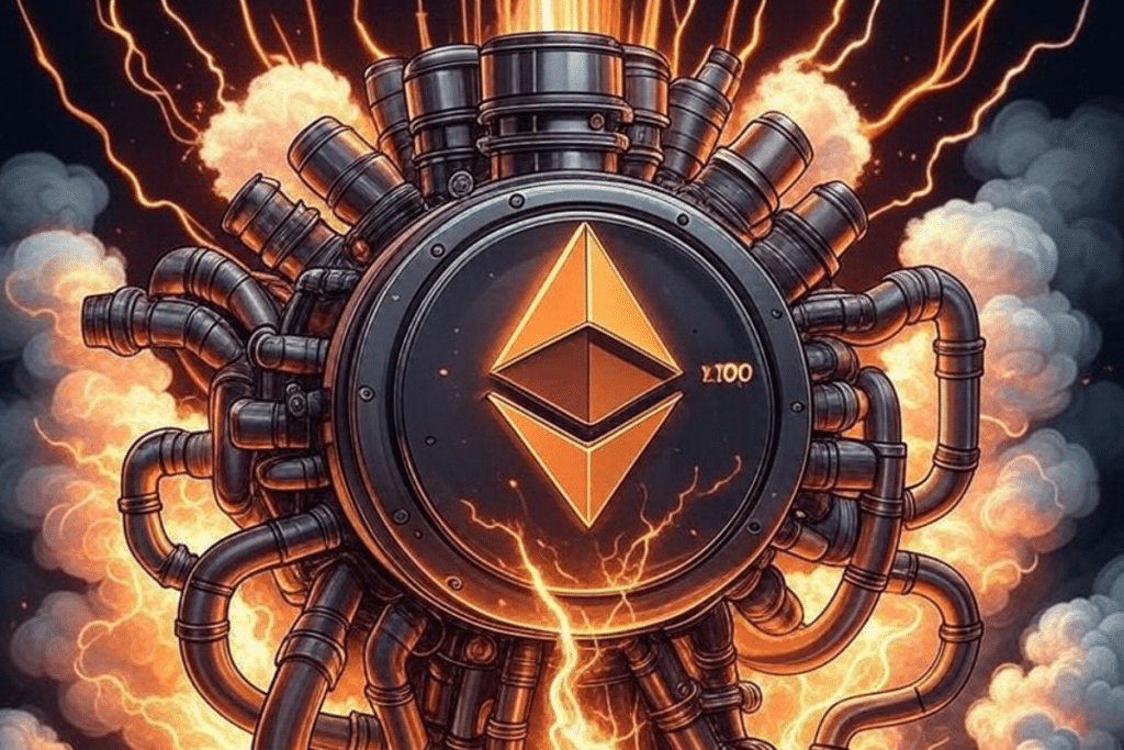 Machine mécanique Ethereum prêt à exploser