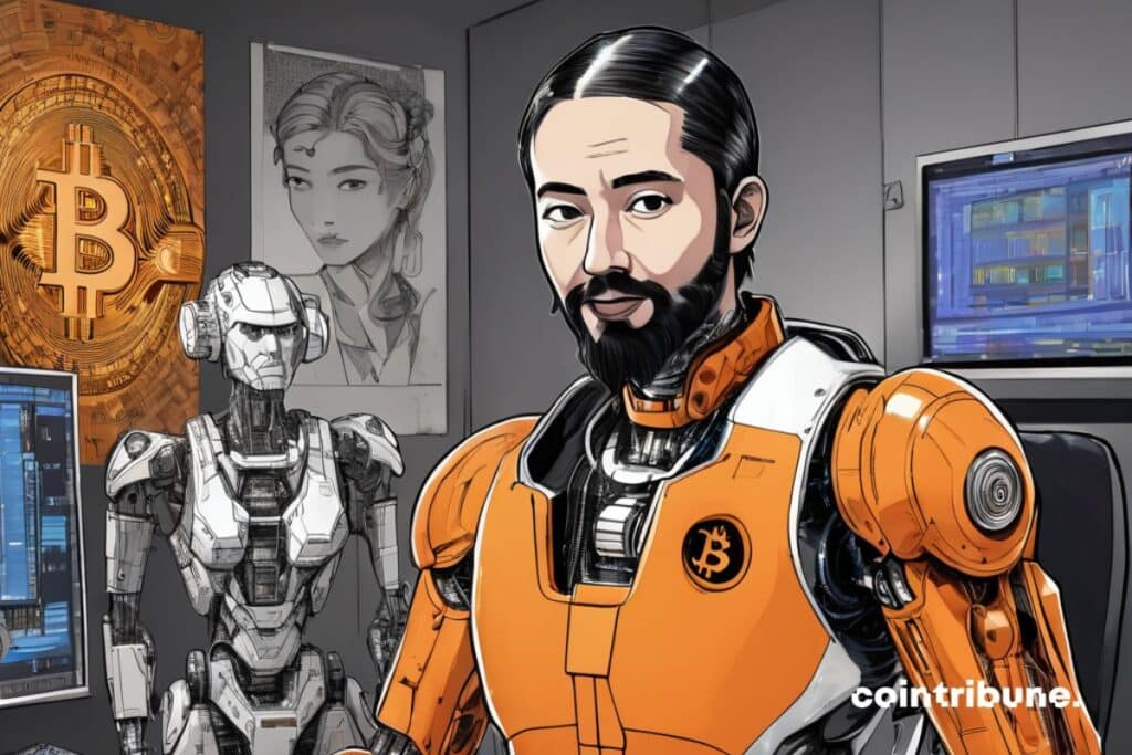 O criador do Bitcoin, Satoshi Nakamoto, na forma de inteligência artificial (IA).