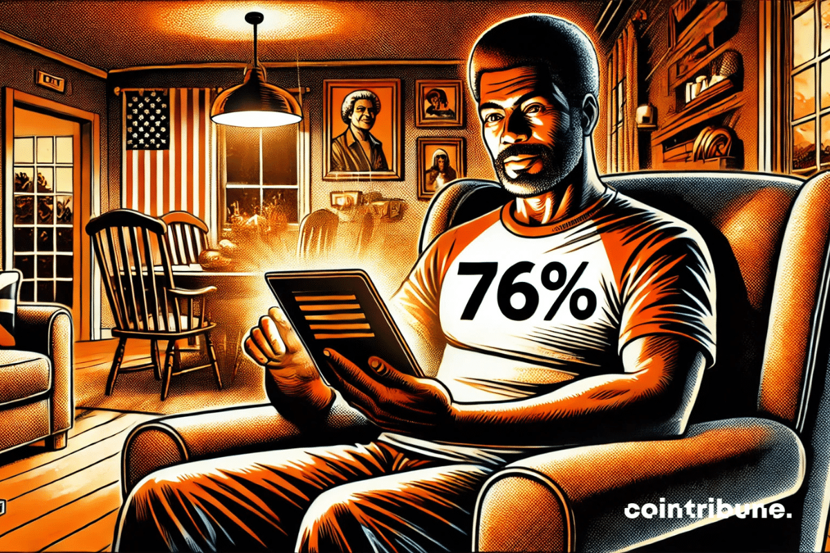 Un détenteur de crypto, paisiblement installé dans son salon américain.