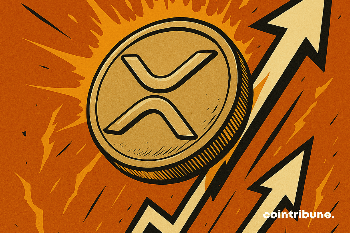 Parte do XRP e vetores apontando para cima