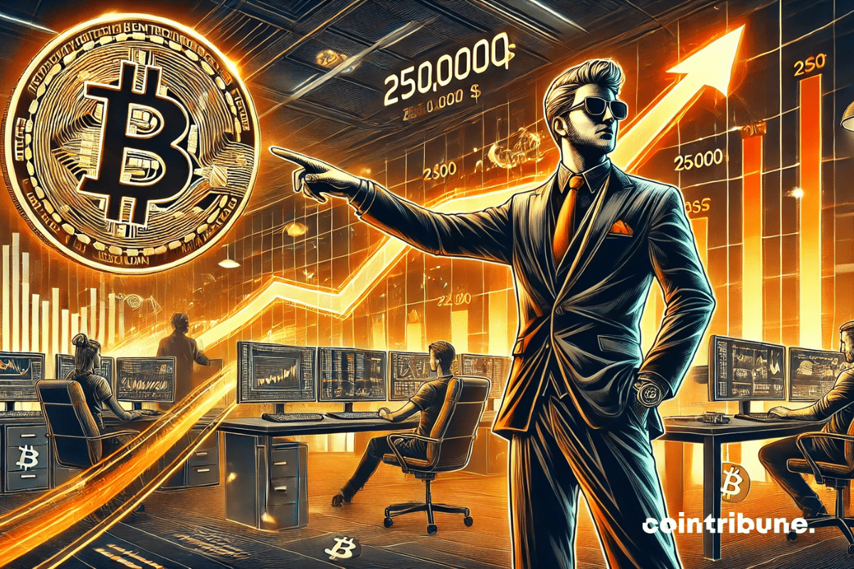 Um trader em frente a um gráfico de criptografia