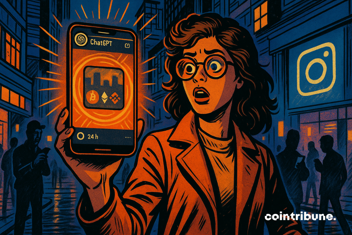 Rua à noite em uma metrópole futurista com clima de Nova York retrô
