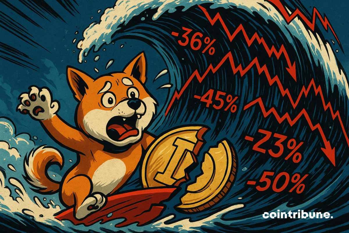 A criptomoeda Dogecoin é levada por um tsunami do mercado financeiro.