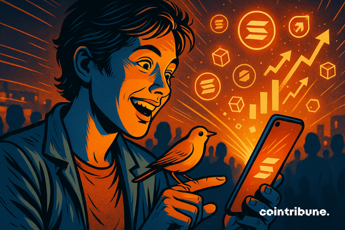 A Solana está usando a tokenização para democratizar as finanças, tornando a propriedade de ativos acessível a todos por meio de criptografia. Créditos da foto: Por Mikaïa - Cointribune