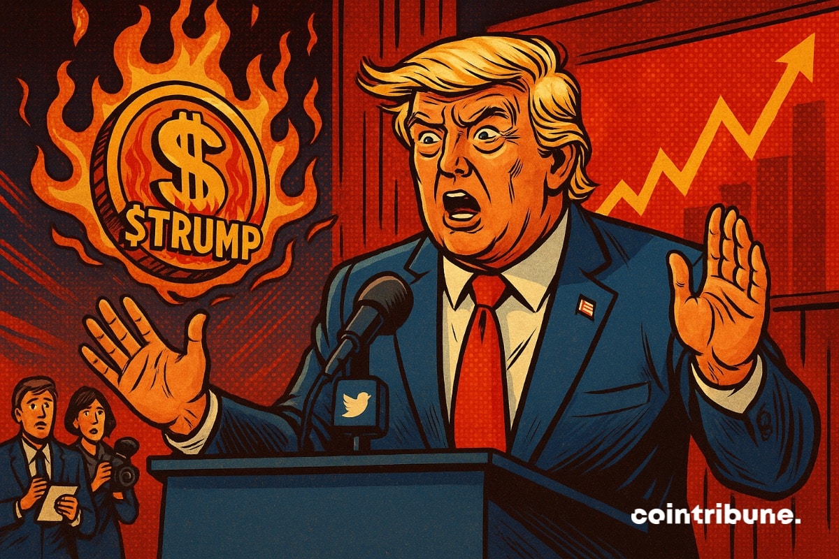A memecoin $TRUMP está subindo junto com Donald Trump, que nega que não esteja lucrando com o aumento.