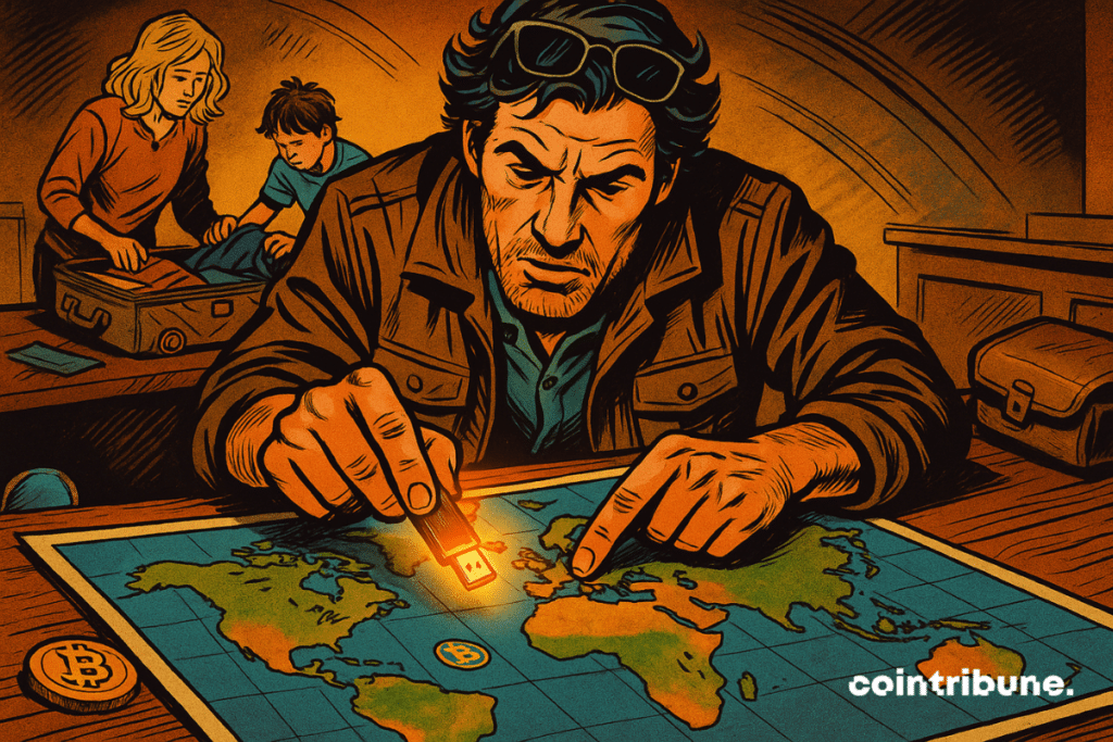 Pai localiza esconderijos para seus Bitcoins em um mapa do mundo