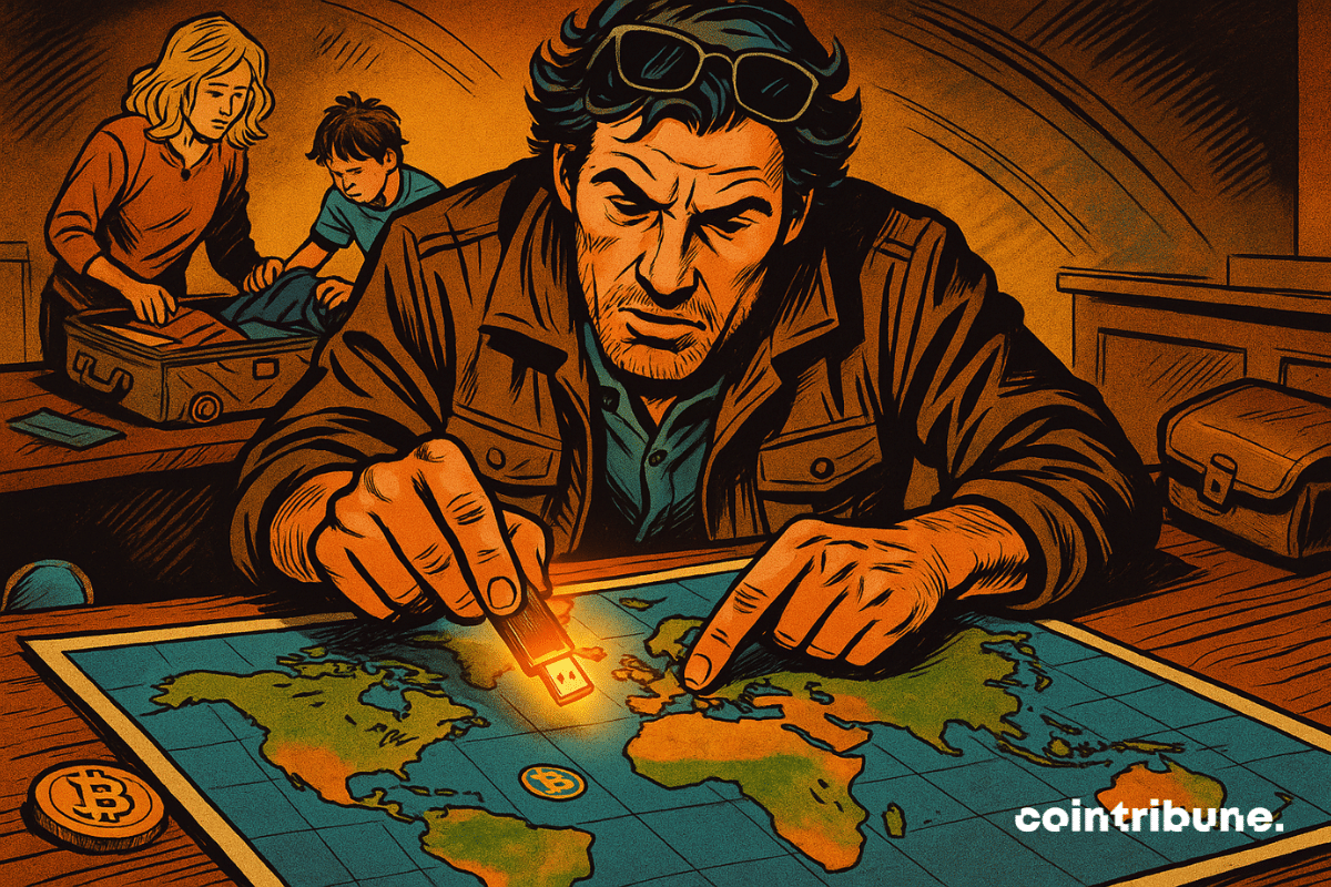 Pai localiza esconderijos para seus Bitcoins em um mapa do mundo