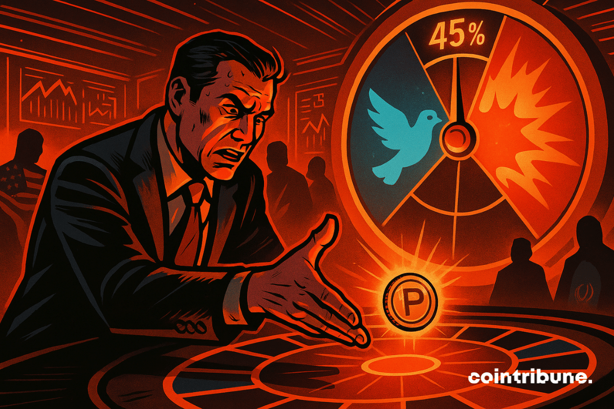 Um investidor cripto está jogando na roleta da fortuna.