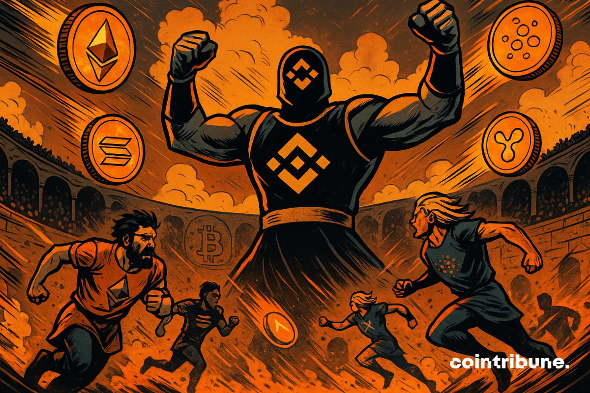 O gladiador da Binance domina a arena das criptomoedas enquanto as altcoins avançam.