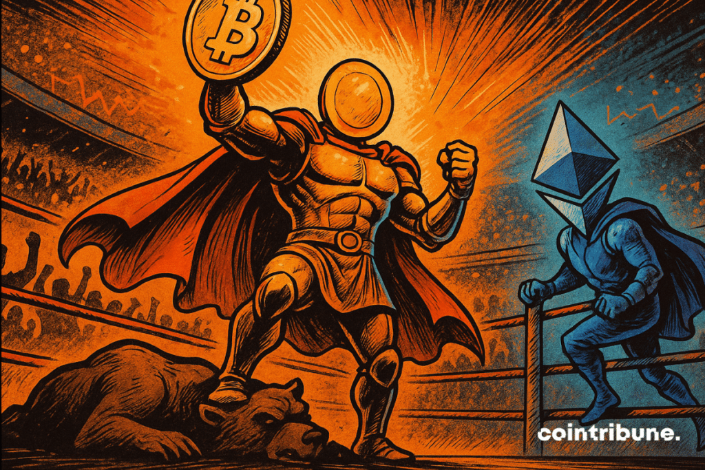 Bitcoin domina, Ethereum cresce no cenário das criptomoedas.