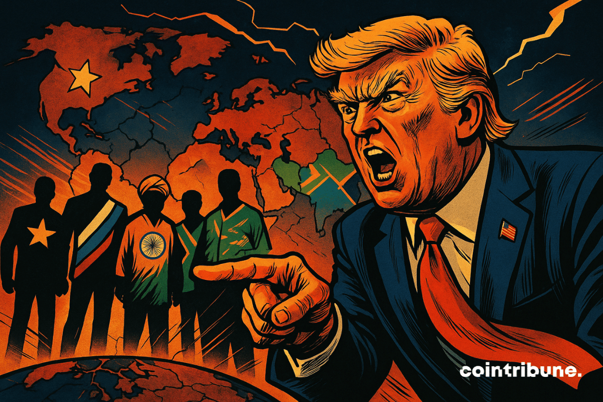 Trump irritado com os BRICS.