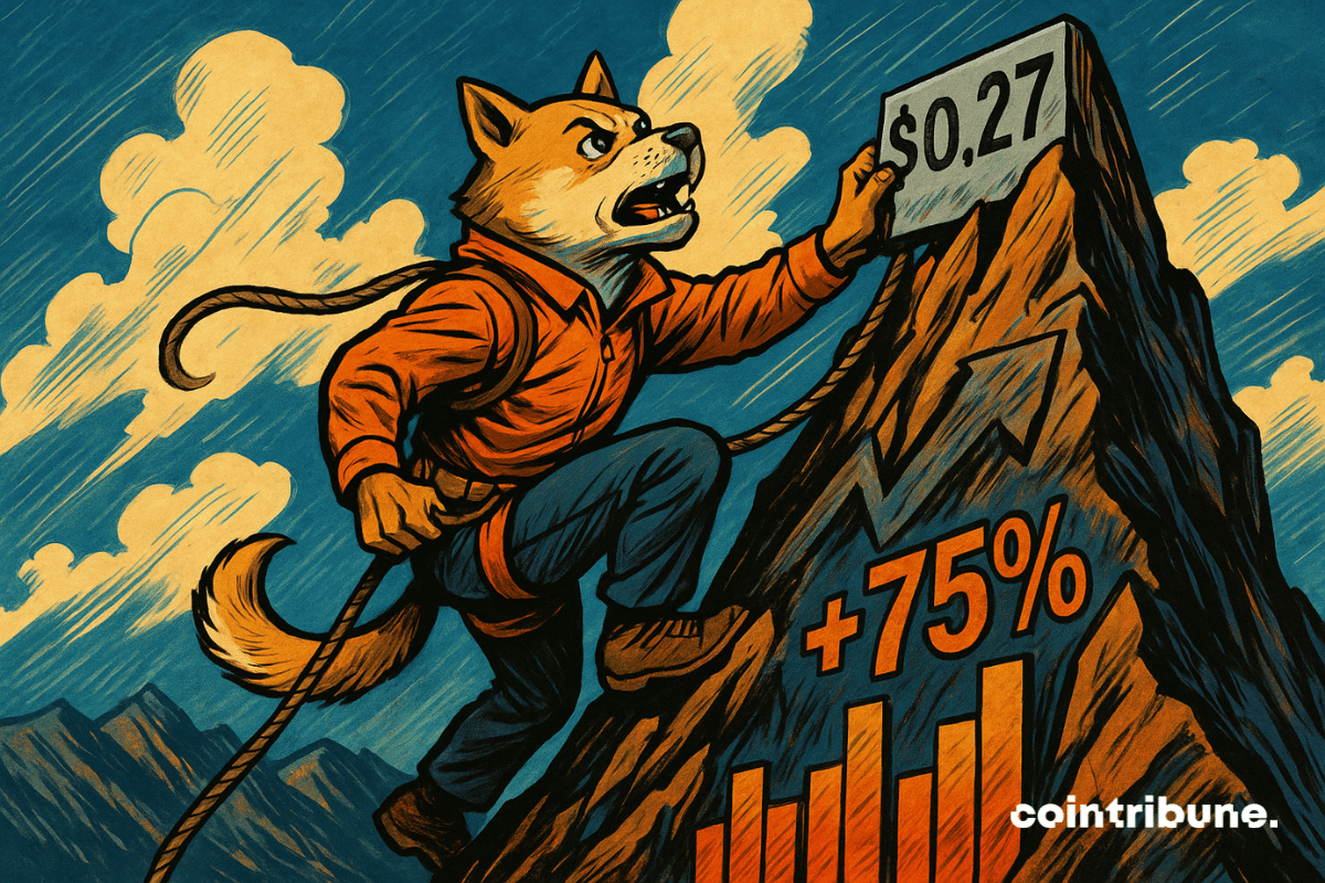 Dogecoin sobe e atinge US$ 0,27 em gráfico de alta de criptomoedas