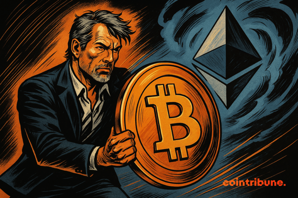 Pendant qu’Ethereum grimpe et séduit Wall Street, Saylor s’accroche à son bitcoin comme un marin à son mât. Altcoins ? Il sourit… et continue de remplir sa cale.