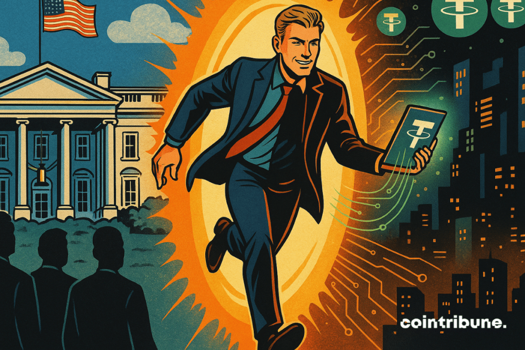 Bo Hines steps through a portal from the White House to Tether’s digital world.