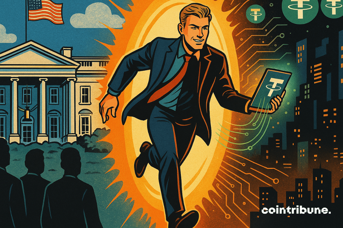 Bo Hines steps through a portal from the White House to Tether’s digital world.