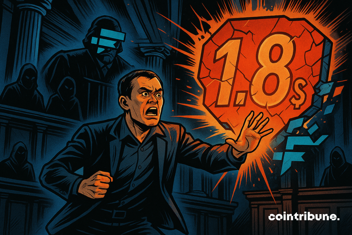 CZ repels explosive red "$1.8" hologram in crypto court